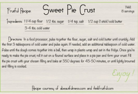 sweet pie crust