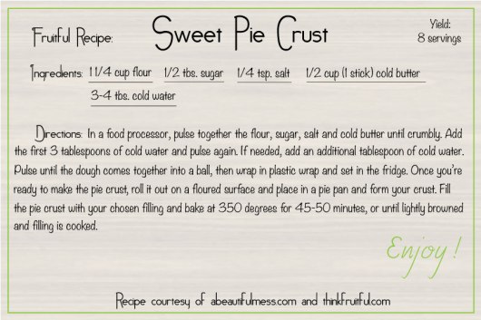 sweet pie crust